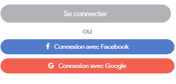 Connexion google facebook