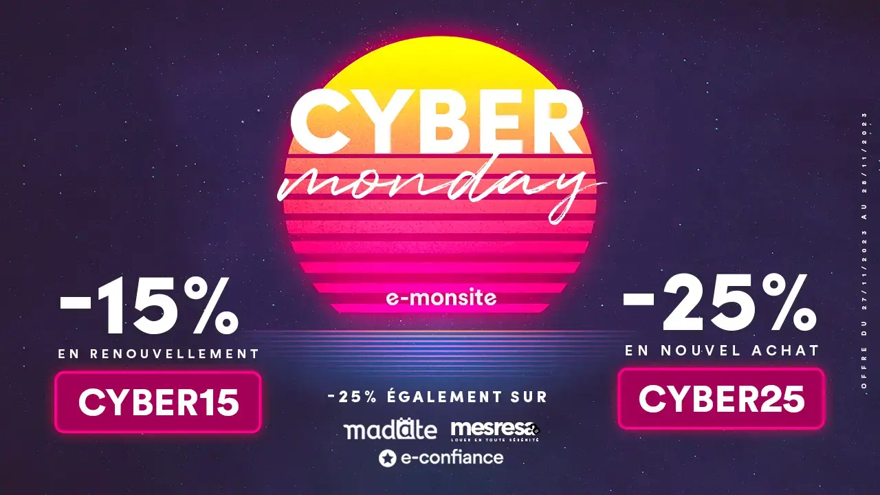 Cyber monday e monsite 2023
