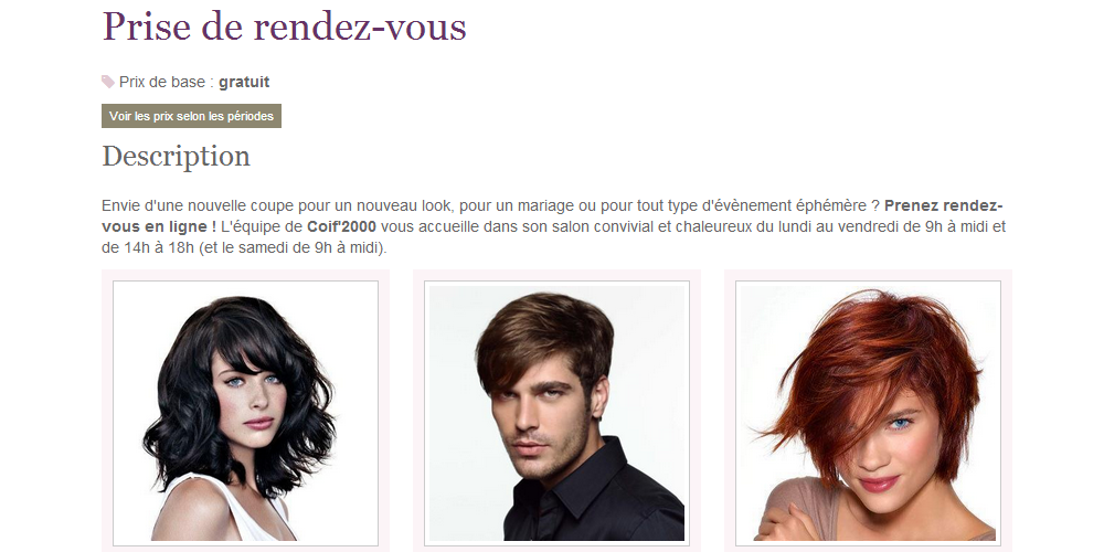 Un salon de coiffure avec prise de rendezvous en ligne