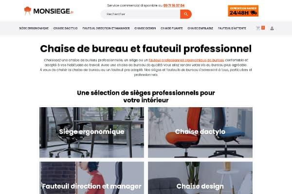 Fonctionnalités du site internet de commande en ligne