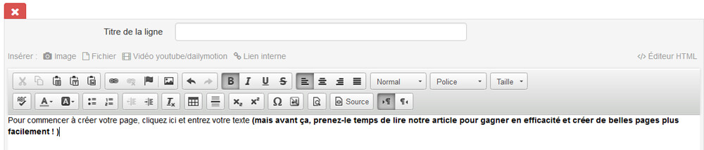 Editeur visuel