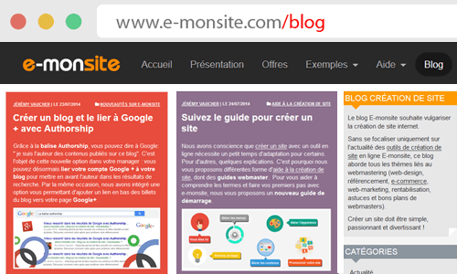 Le blog d'e-monsite