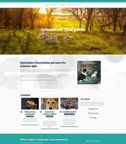 Modèle de site pour une association de protection animale avec e-monsite