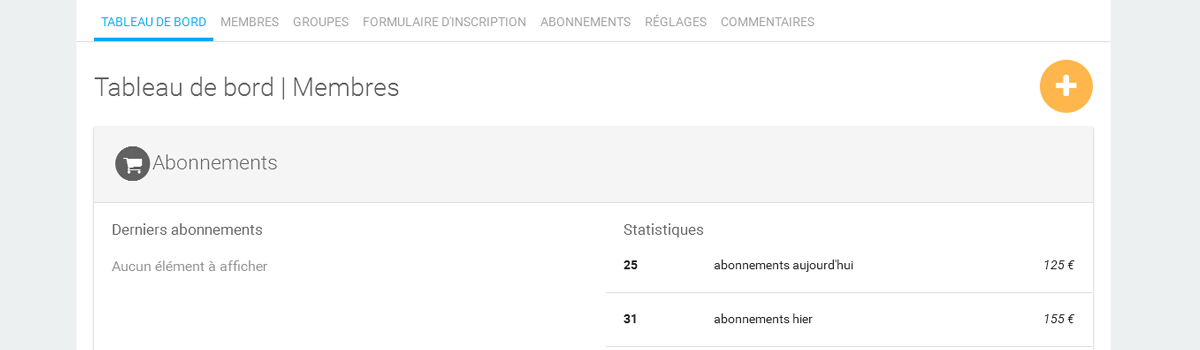 L'Espace Membres monte en puissance