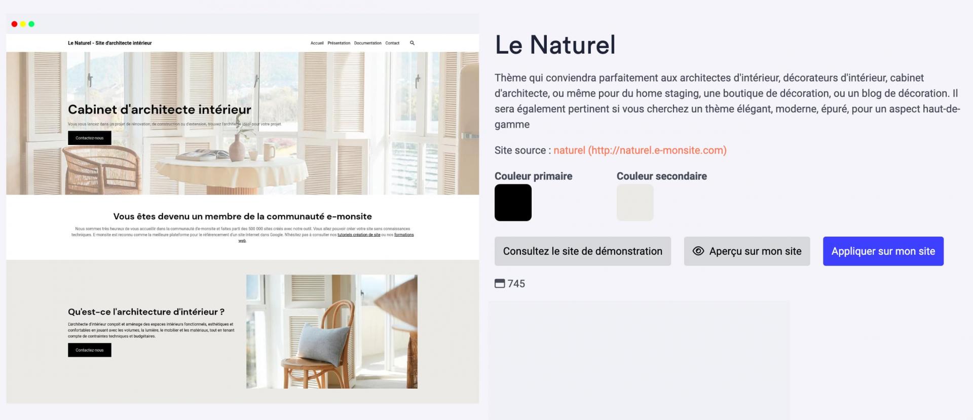 Essayer un thème graphique sur son site web