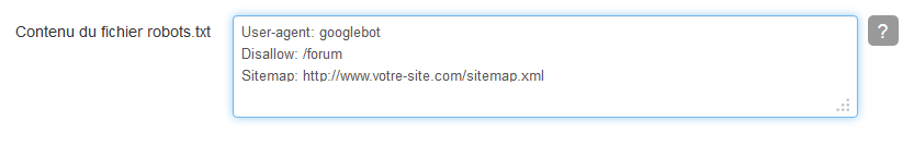 Modifier son fichier robots.txt