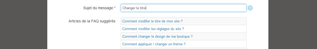 Exemple question
