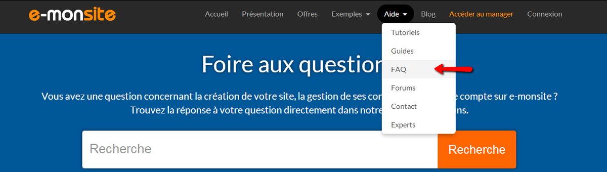 Faq e-monsite