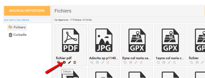 Fichiers stockage 2