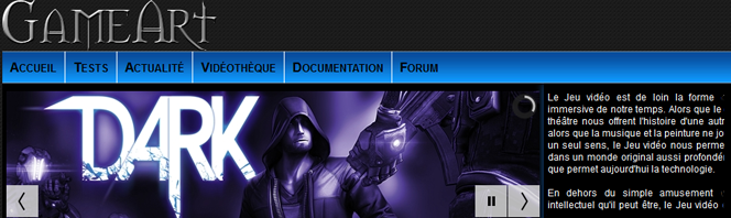 Exemple d'un site de jeux vidéos créé avec e-monsite