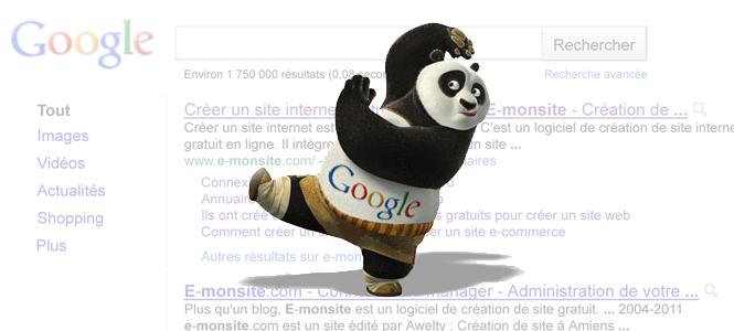 L'algorithme de référencement Google Panda est arrivé
