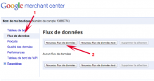 Etape A import flux produits Google Shopping