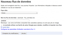 Etape B import flux produits Google Shopping