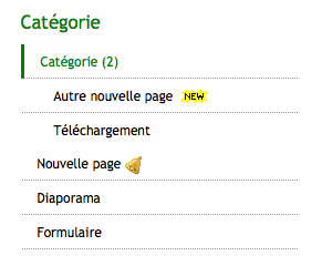 Une icône nouveauté pour les nouvelles pages web