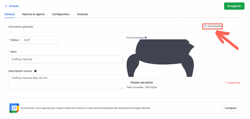 Identifiant service madate