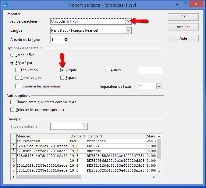 import data