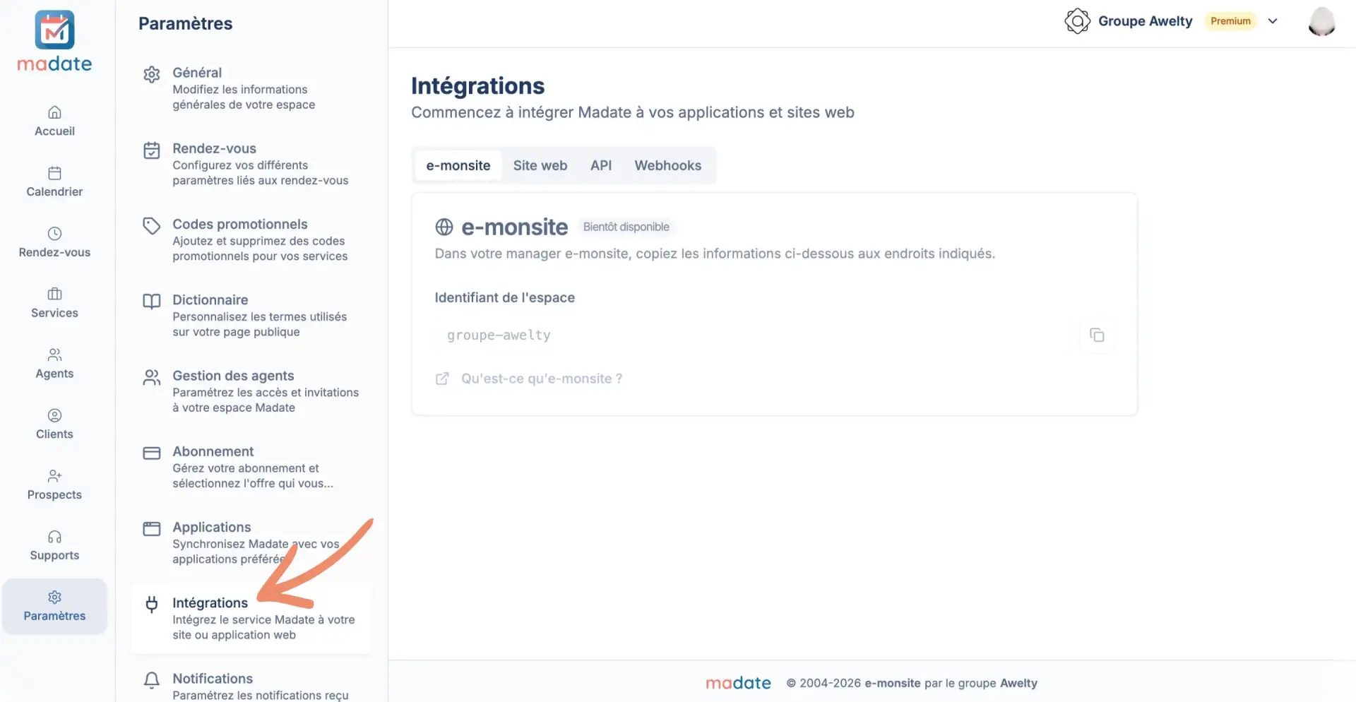 Integrations madate