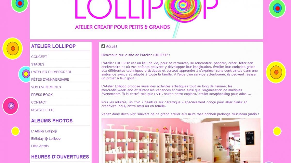 Présentation d'un site d'atelier de loisirs créatifs