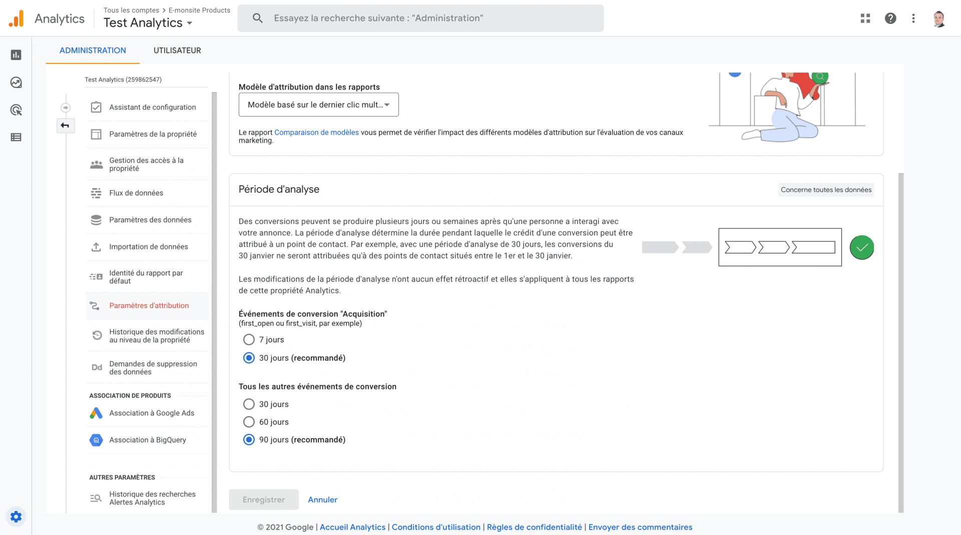 Mise a jour google analytics 4 periode analyse