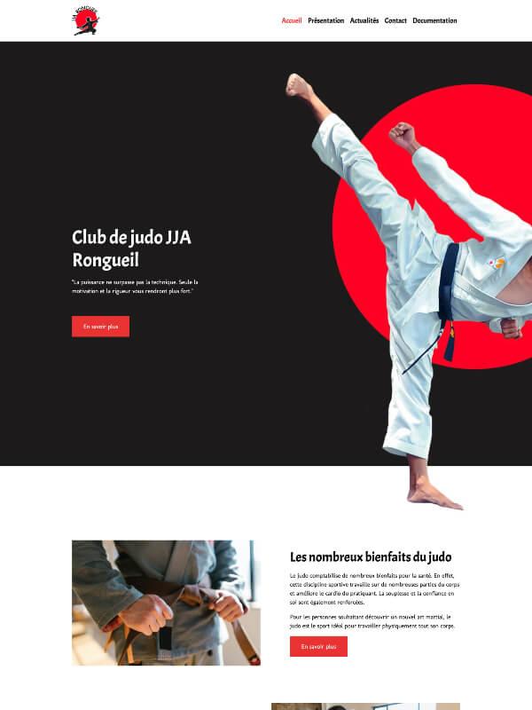 Template Club de judo JJA Rongueil