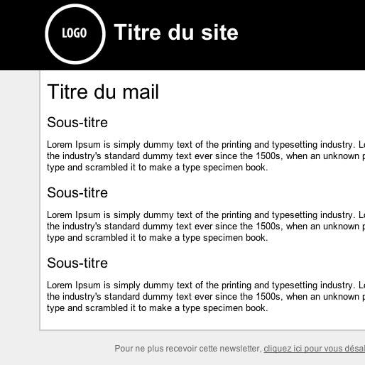 Un nouveau modèle de mail pour son site web