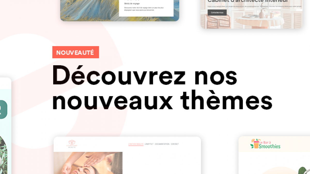 Nouveaux thèmes graphiques pour le design de votre site web