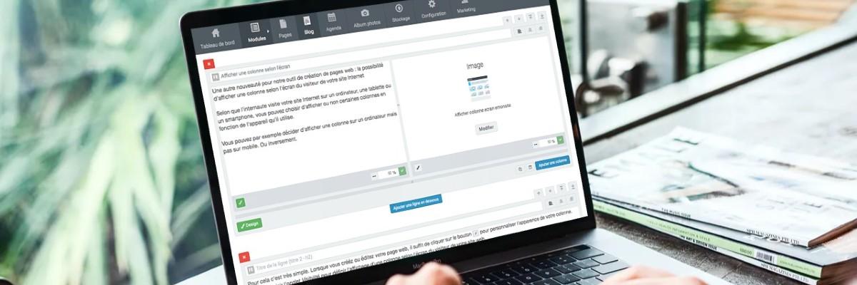 Des nouveautés sur notre outil de création de pages web