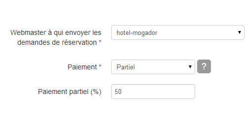 Paiement hotel