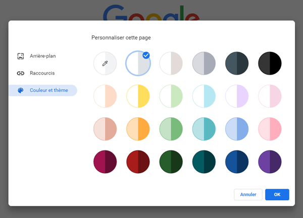 Personnaliser google chrome