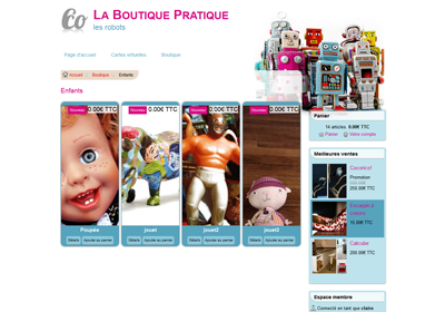 Un thème graphique dédié aux boutiques en ligne