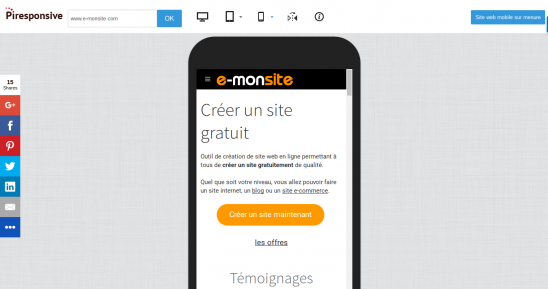 Responsive sur site specialise