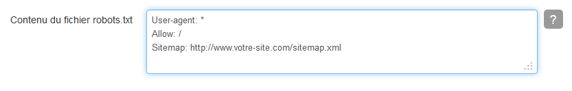 Le fichier robots.txt