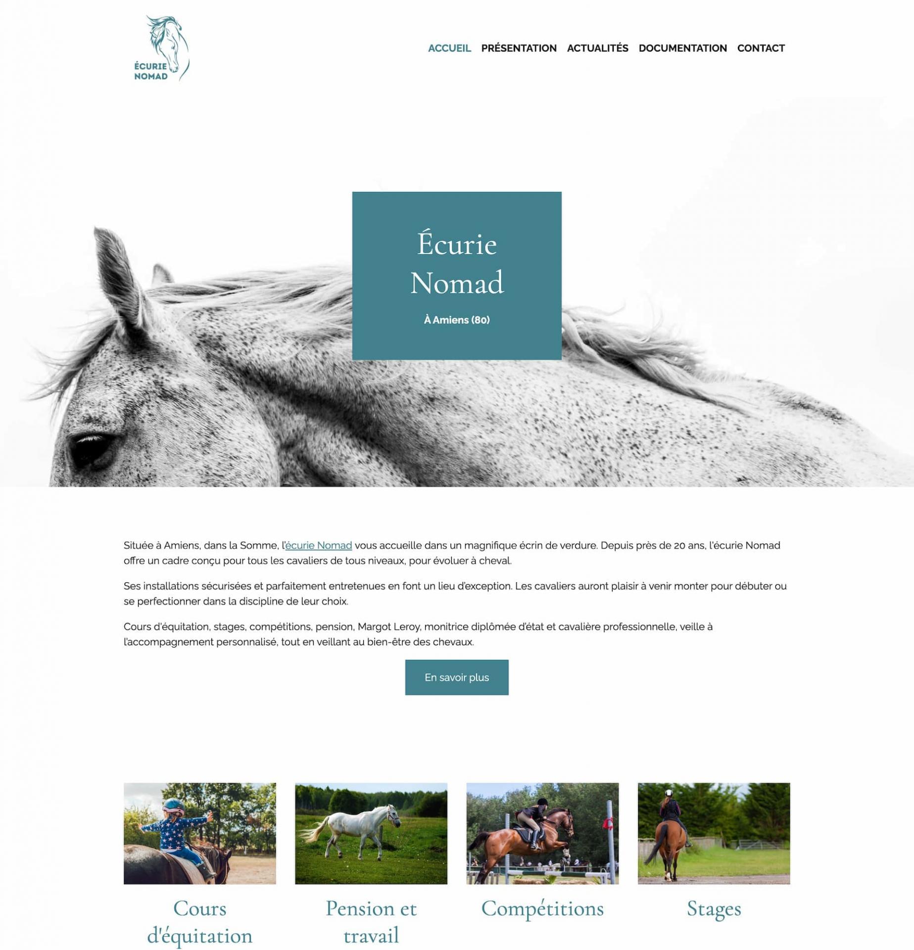 Site ecurie nomad e monsite