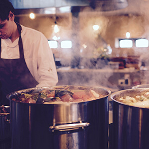 Cuisine d'un restaurant