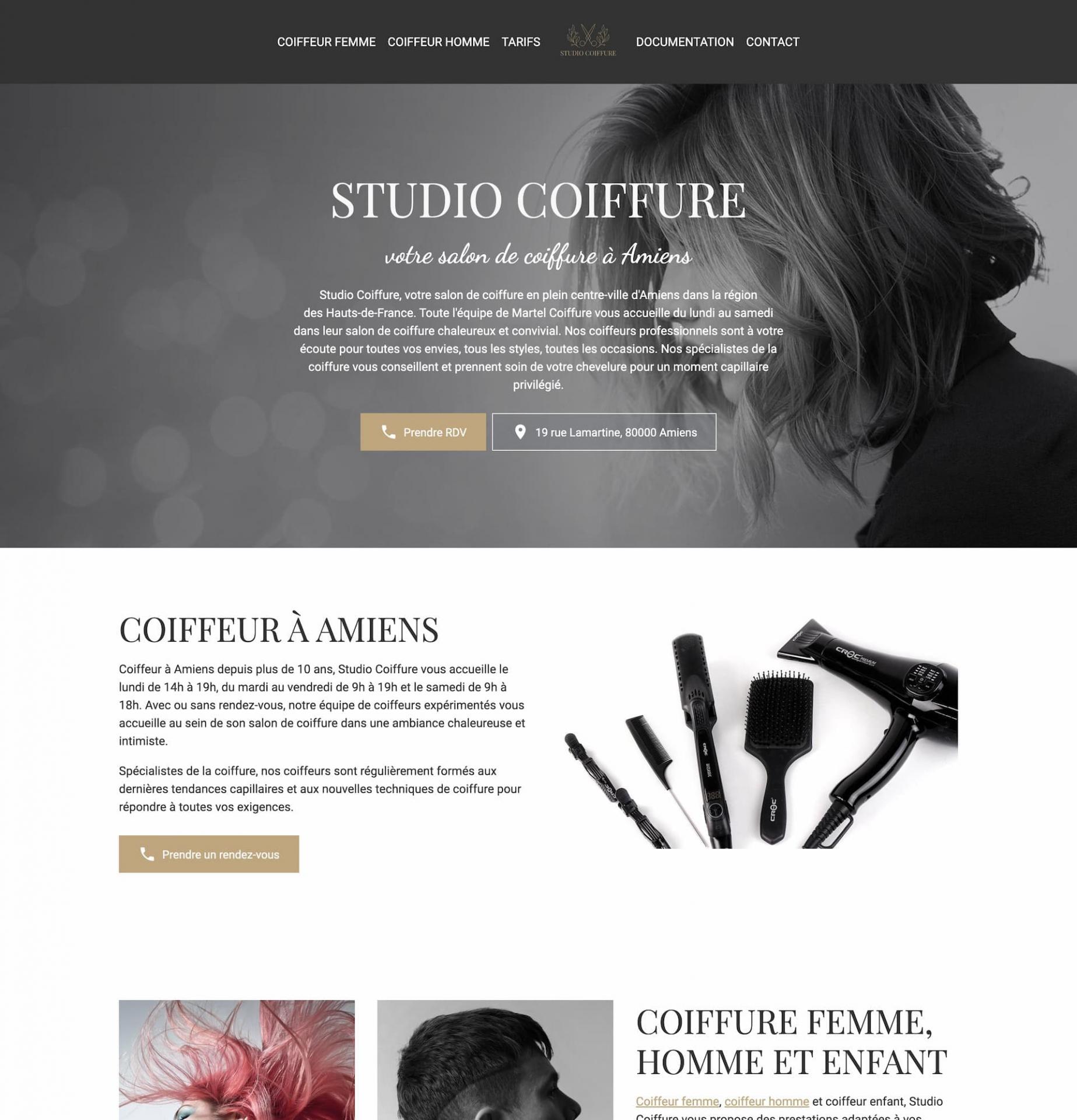 Site studio coiffure e monsite