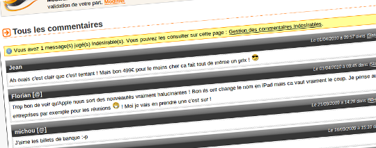 Gestion des commentaires indésirables sur son site