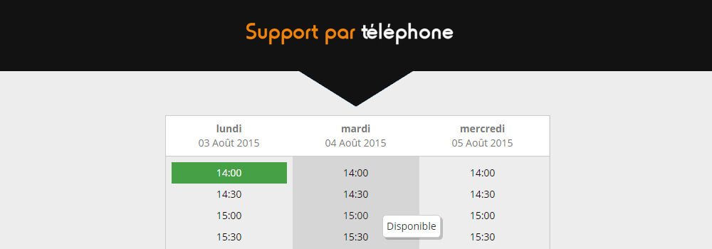 Support telephonique