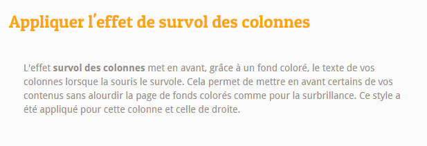 Survol colonne