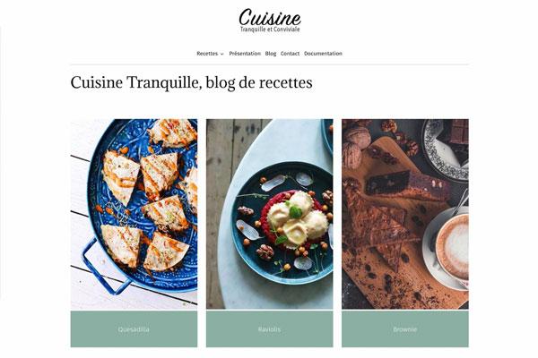 Template blog cuisine