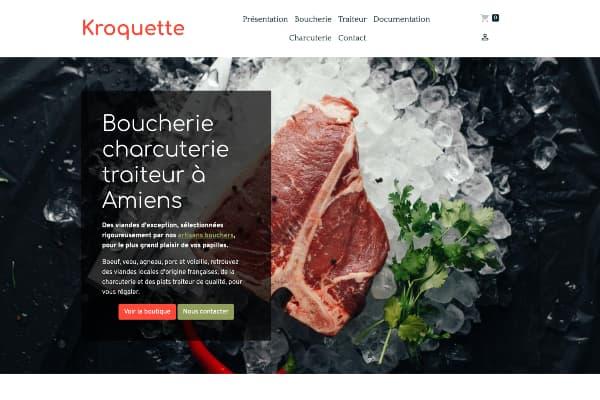 Template site e-commerce boucherie