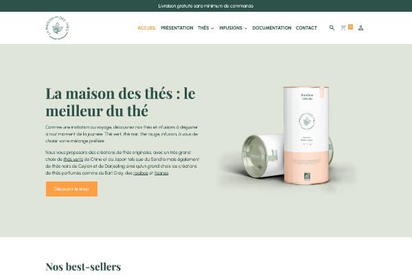 Template site e-commerce thés