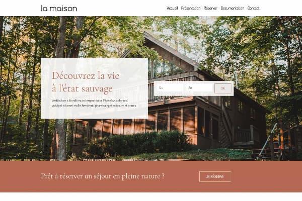 Template site réservation en ligne location de maison vacances