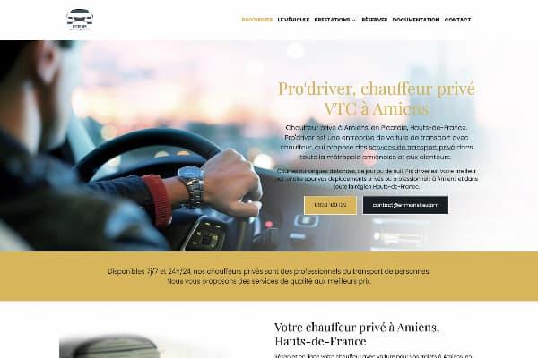 Template site réservation en ligne VTC taxi