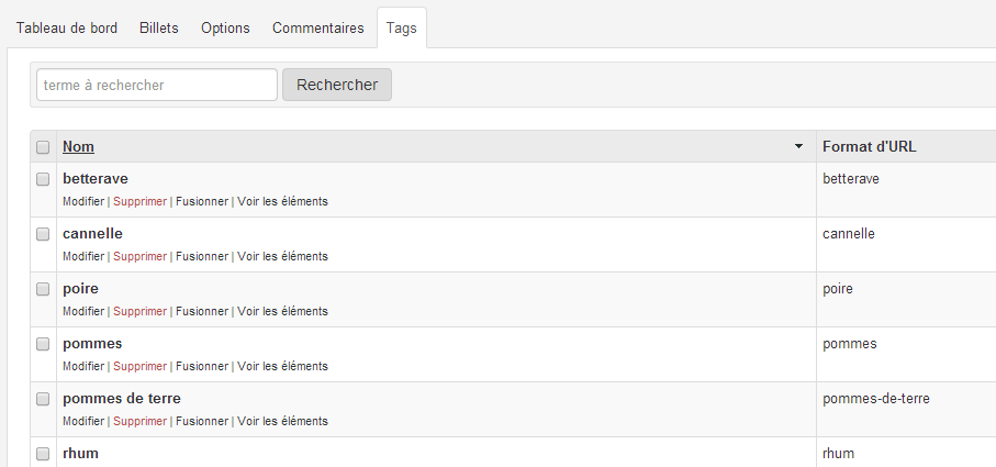Gérer les tags de son blog