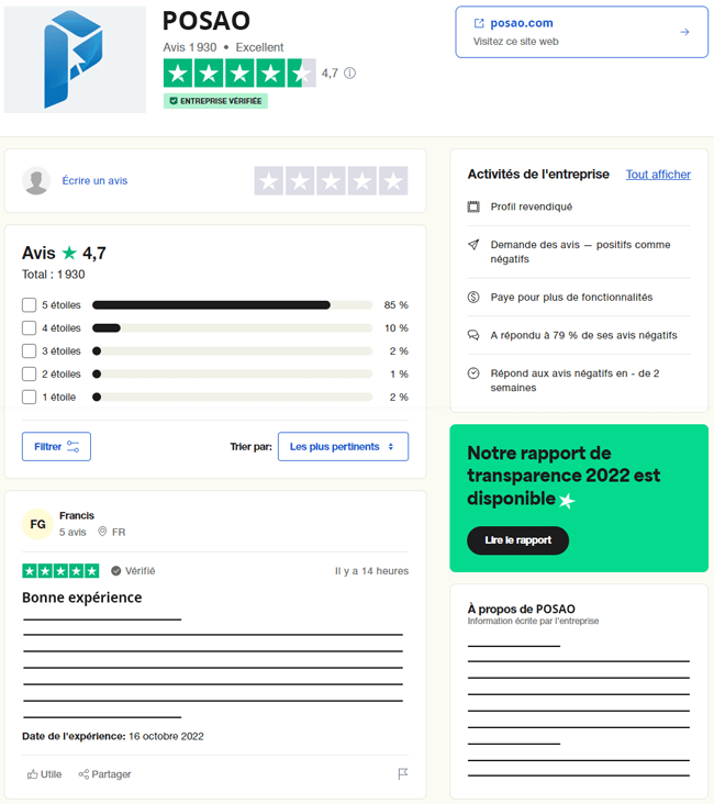 Trustpilot profil public 1