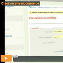 Vidéo de démonstration de la création de boutique en ligne