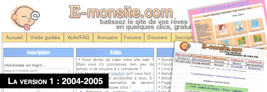 Version 1 de e-monsite