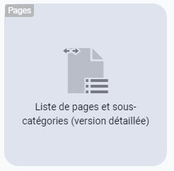 Choisir le widget liste des éléments d'une catégorie